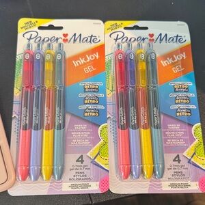 Paper Mate Inkjoy Gel Pens Retro Accent Colors Medium 0.7 mm point 8 count